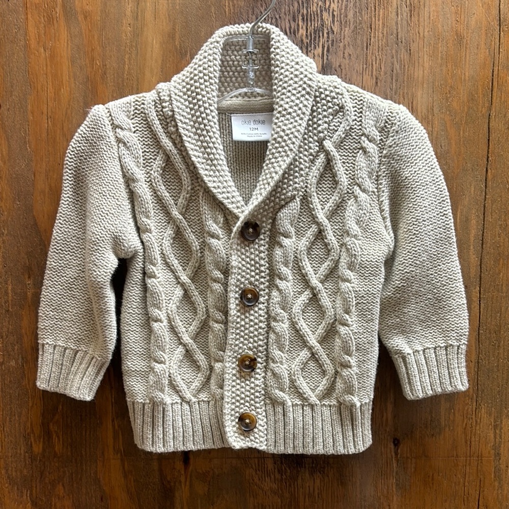 Cozy Knit Kids Cardigan - Cream